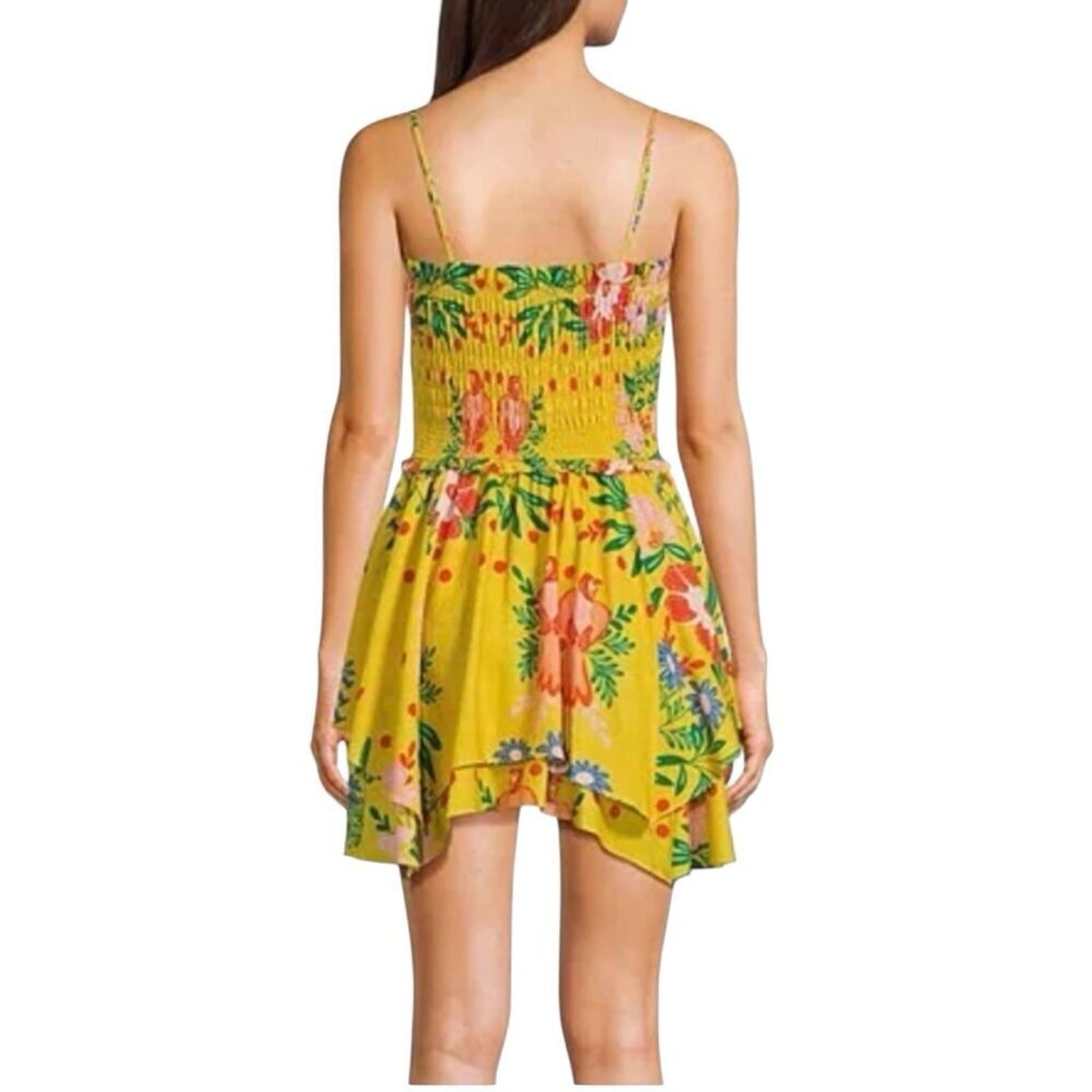 Chelsea & Violet Sleeveless Smocked Yvette Mini Dress L Floral Resortwear NWT - Picture 2 of 10
